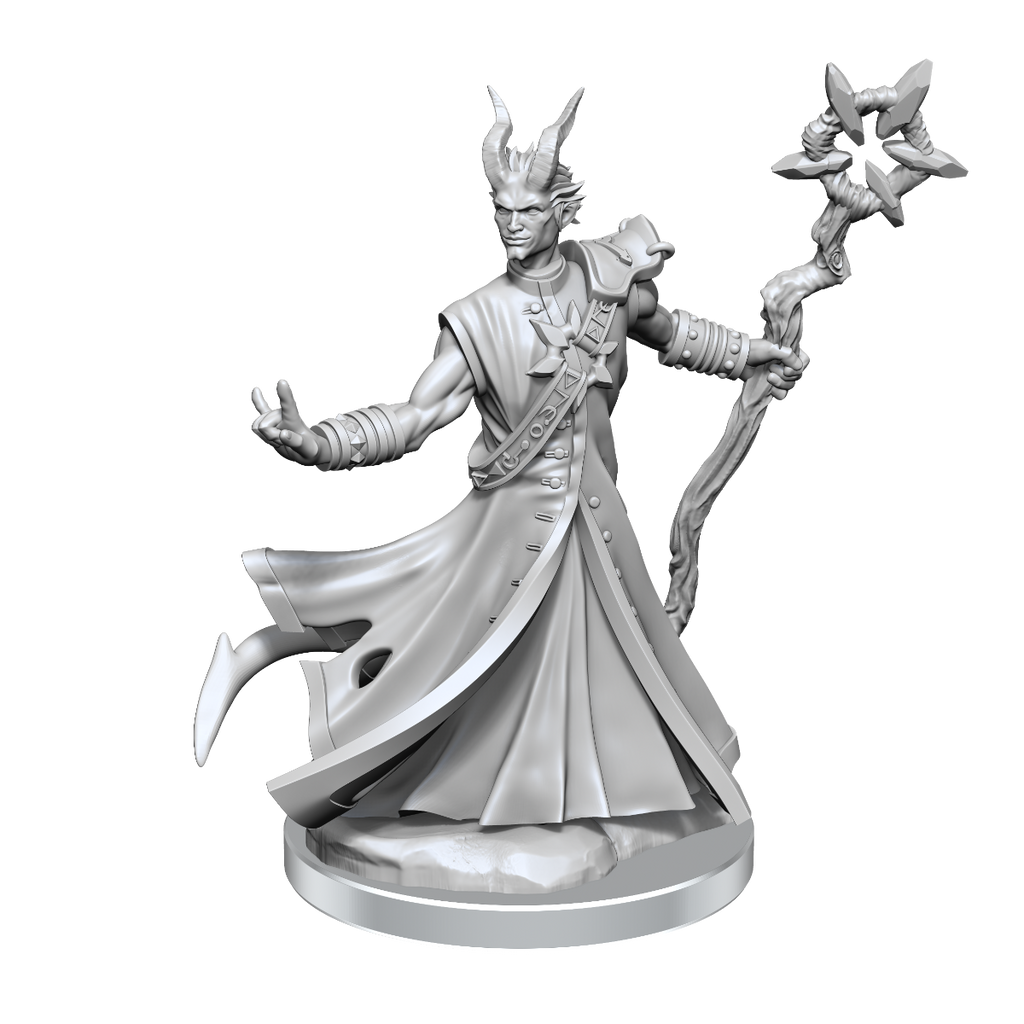 D&D Nolzur's Marvelous Miniatures Unpainted Miniatures Male Tiefling  Sorcerer