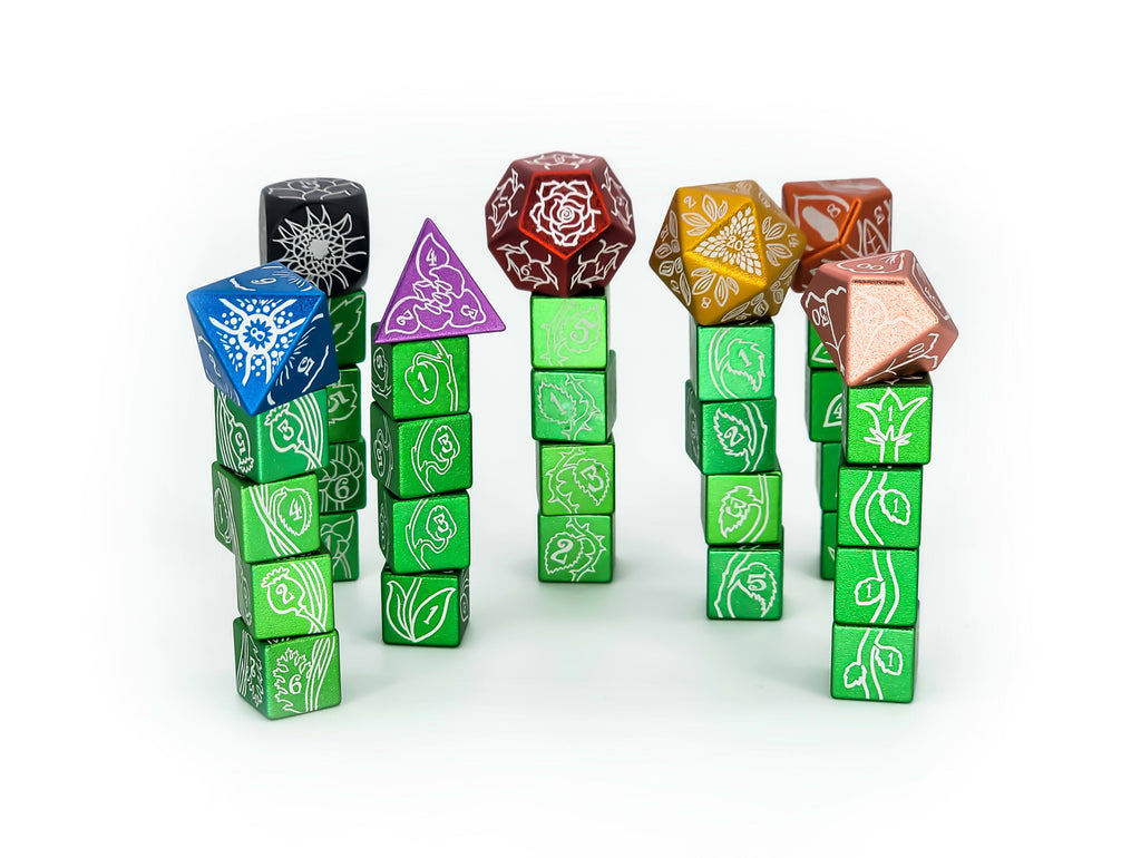 Dice Level Up Dice Set Garden Flower Tower Tabletop Games Pty Ltd