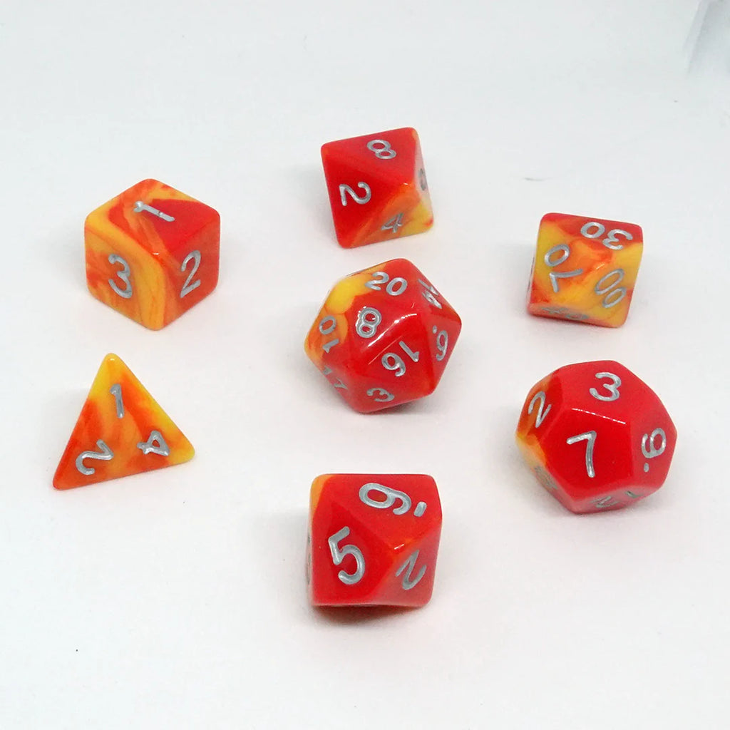 Dice Chronicle Cards Dice Set 'Travertine Marble' Resin Tabletop