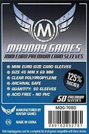 Card Sleeves: Mayday - 50 Premium Blue "Mini Euro" (45mm x 68mm)