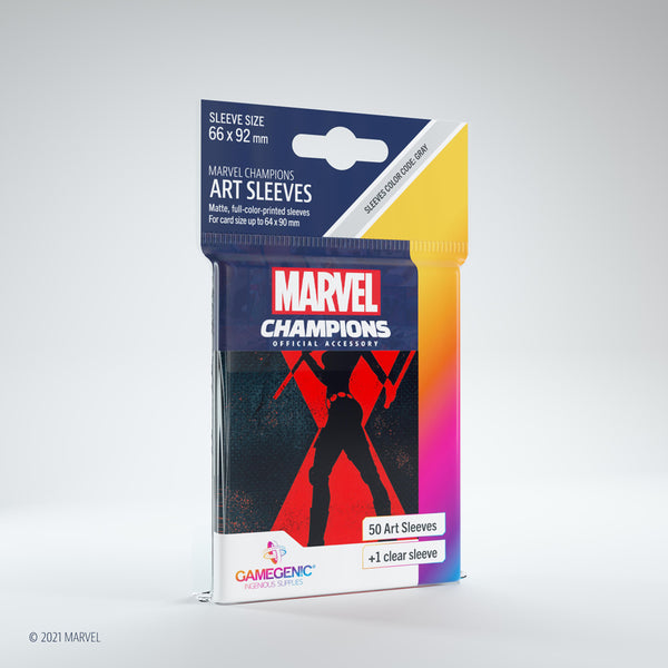 Card Sleeves: Gamegenic - Marvel Champions Art Sleeves: Black Widow (66mm x 92mm)