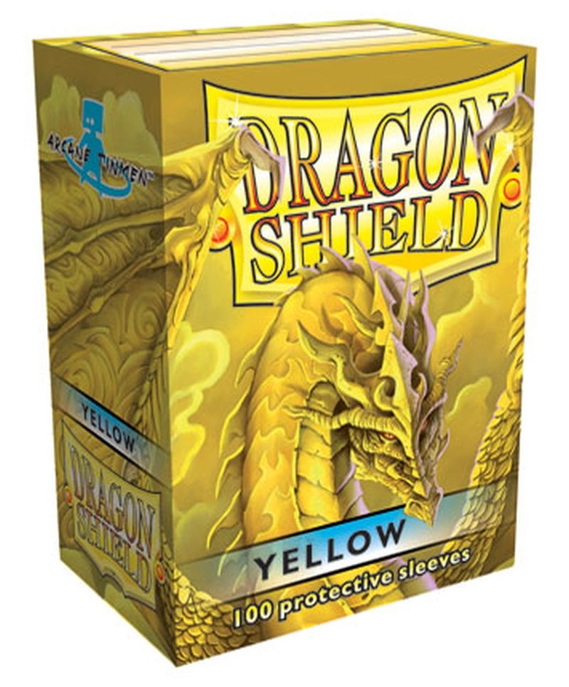 Card Sleeves: Dragon Shield - 100 Box Classic "Standard" Yellow (63mm – Tabletop Games Pty Ltd