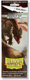 Card Sleeves: Dragon Shield - 100 Perfect Fit Sealable - Standard - Smoke