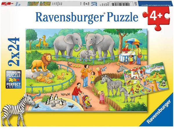 Puzzle: (2 x 24 pc) A Day At The Zoo