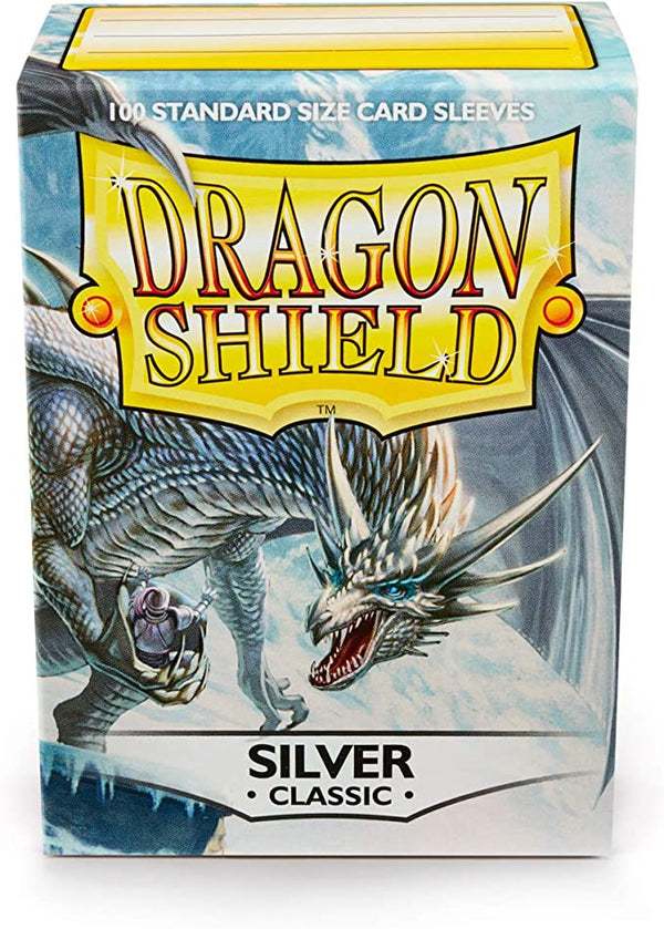 Card Sleeves: Dragon Shield - 100 Box Classic "Standard" Silver (63mm x 88mm)