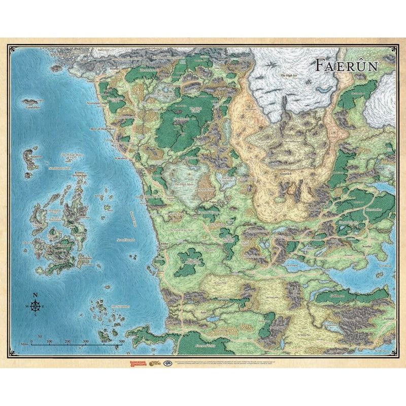 D&D Map - Sword Coast Adventurer's Guide Faerun