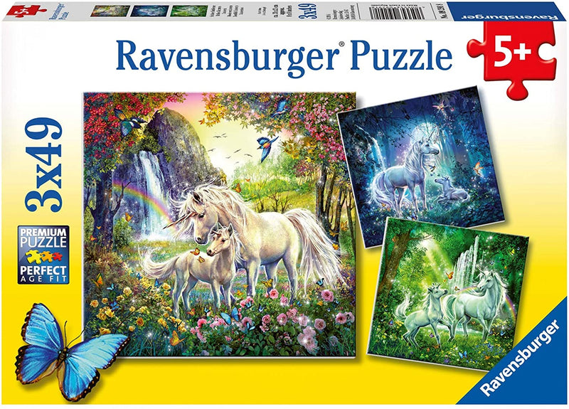 Puzzle: (3 x 49 pc) Beautiful Unicorns