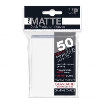 Card Sleeves: Ultra Pro - 50 Pro Matte "Standard" White (66mm x 91mm)