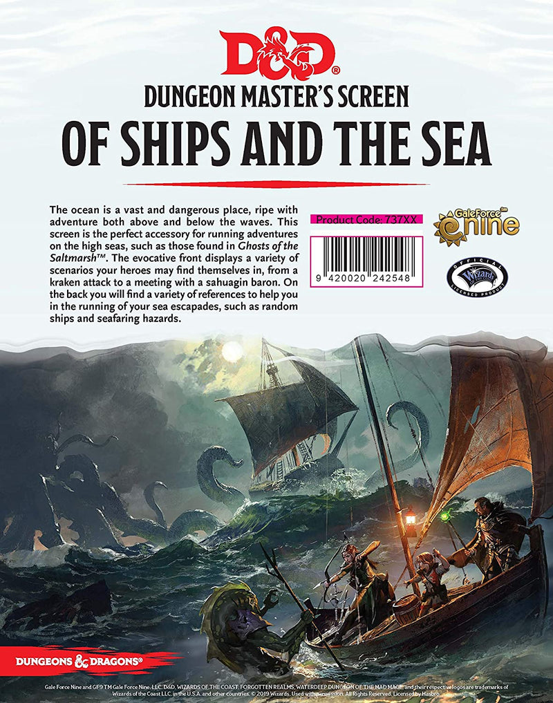 D&D DM Screen Of Ships and the Sea