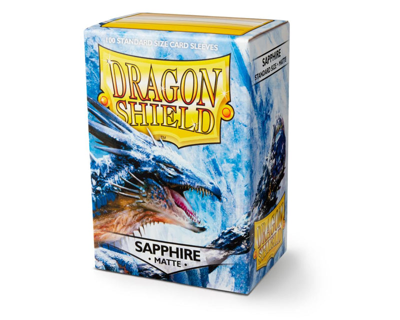 Card Sleeves: Dragon Shield - 100 Box Matte "Standard" Sapphire (63mm x 88mm)
