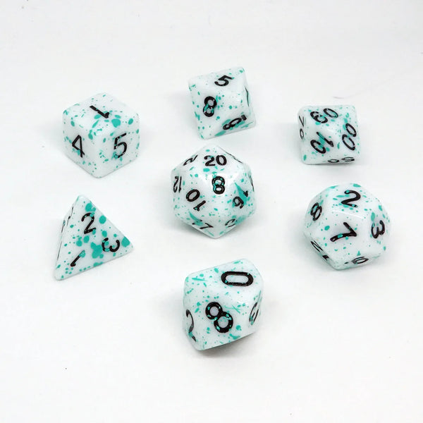 Dice: Chronicle Cards Dice Set - 'Splatter' Resin (Aqua)
