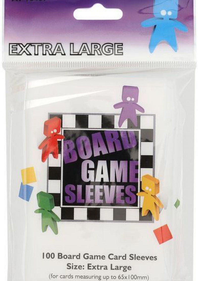 Card Sleeves: Board Game Sleeves - 100 "Extra Large" Clear (65mm x 100mm)