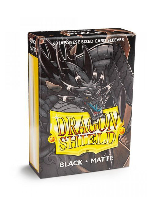 Card Sleeves: Dragon Shield - 60 Box Matte "Japanese" Black (59mm x 86mm)