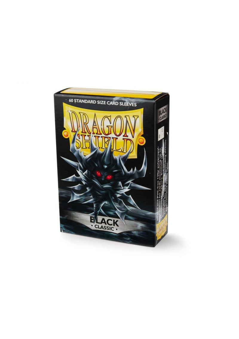 Card Sleeves: Dragon Shield - 60 Glossy "Standard" Classic Black (63mm x 88mm)