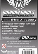 Card Sleeves: Mayday - 100 Platinum "Dwarf King" French Tarot Magnum (61mm x 112mm)