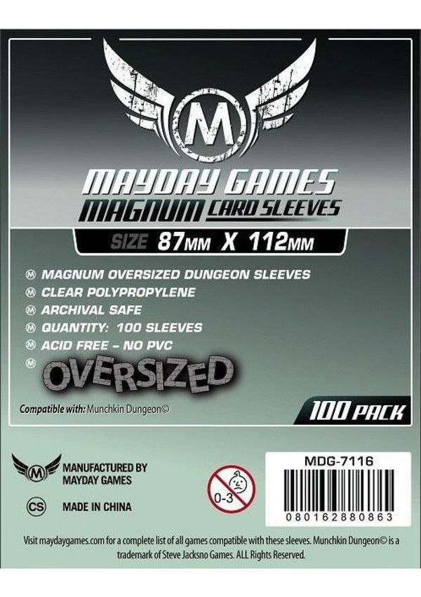 Card Sleeves: Mayday - 100 Teal "Munchkin Dungeon" Magnum Oversized (87mm x 112mm)