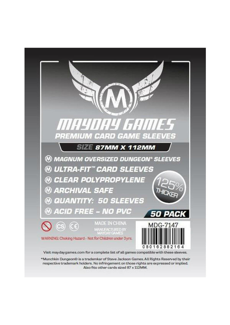 Card Sleeves: Mayday - 50 Premium Teal "Munchkin Dungeon" Magnum Oversized (87mm x 112mm)