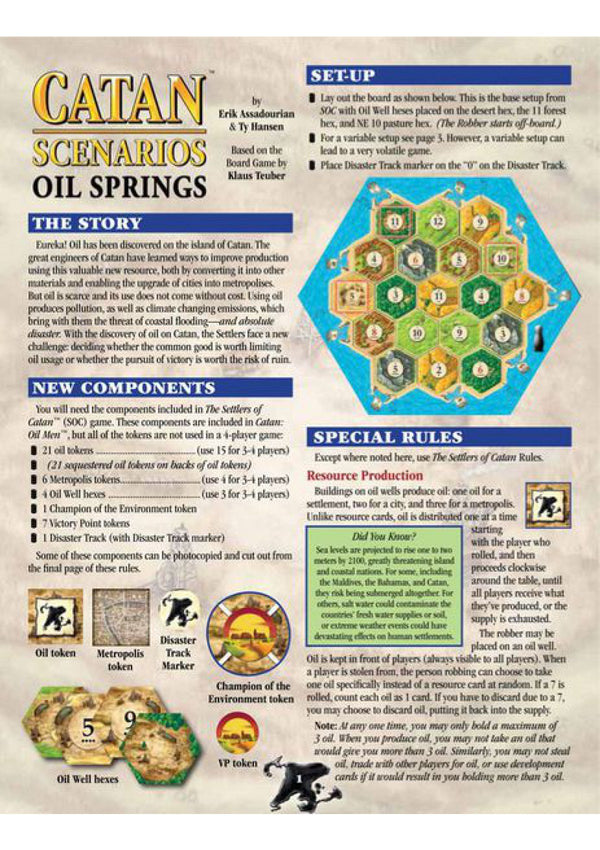 Catan: Scenarios - Oil Springs