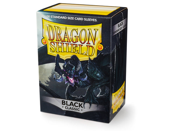Card Sleeves: Dragon Shield - 100 Box Classic "Standard" Black (63mm x 88mm)