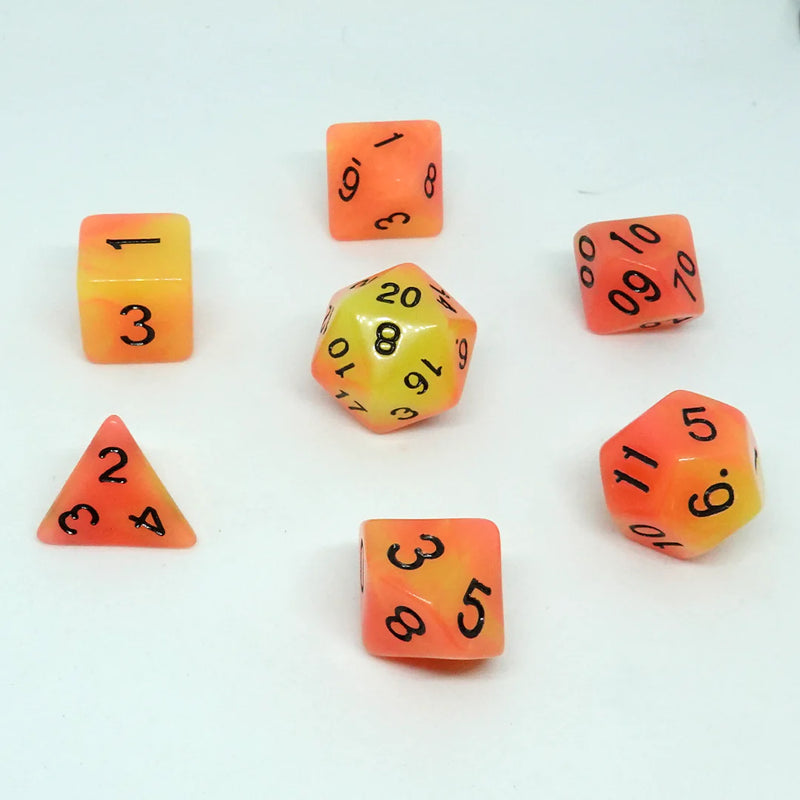 Dice: Chronicle Cards Dice Set - 'Fire Glow' Resin