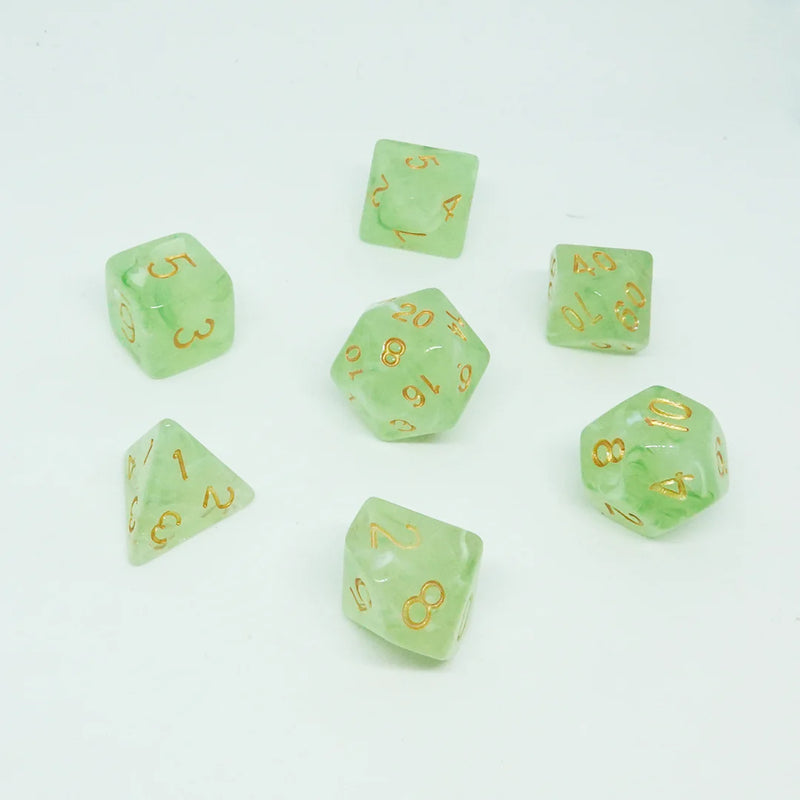 Dice: Chronicle Cards Dice Set - 'Ghostly Lime' Resin