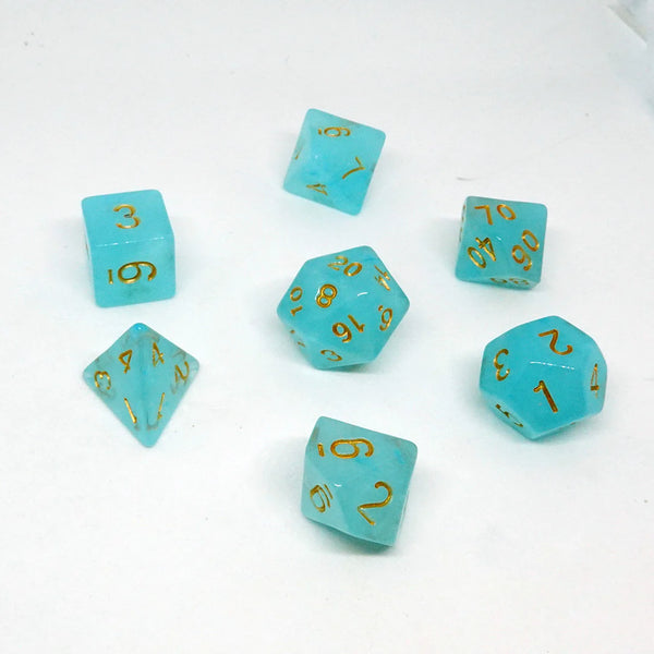 Dice: Chronicle Cards Dice Set - 'Ghostly Teal' Resin