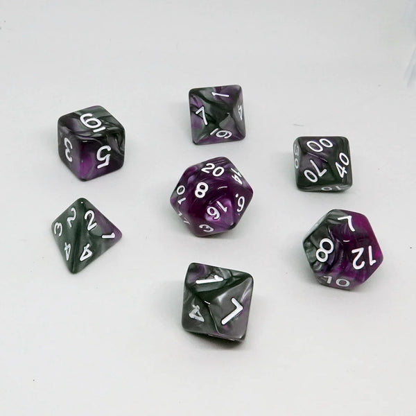 Dice: Chronicle Cards Dice Set - 'Marengo Marble' Resin
