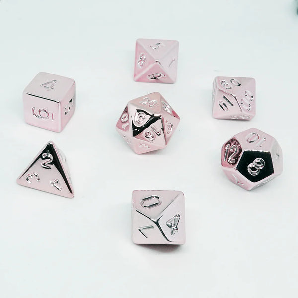 Dice: Chronicle Cards Dice Set - 'Pink Metalica' Resin