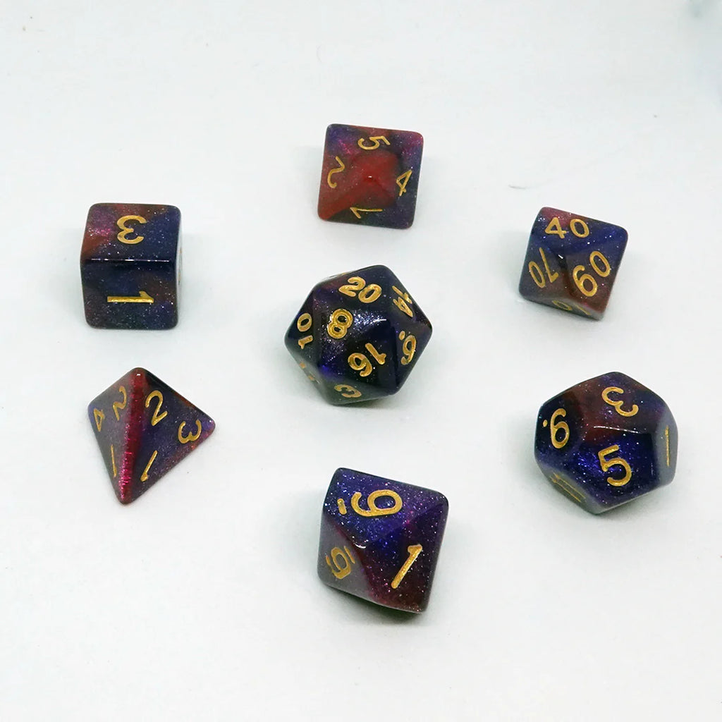 Dice Chronicle Cards Dice Set 'Spiral Galaxy' Resin Tabletop Games