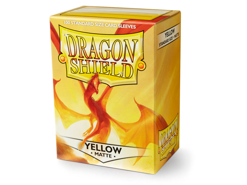 Card Sleeves: Dragon Shield - 100 Box Matte "Standard" Yellow (63mm x 88mm)