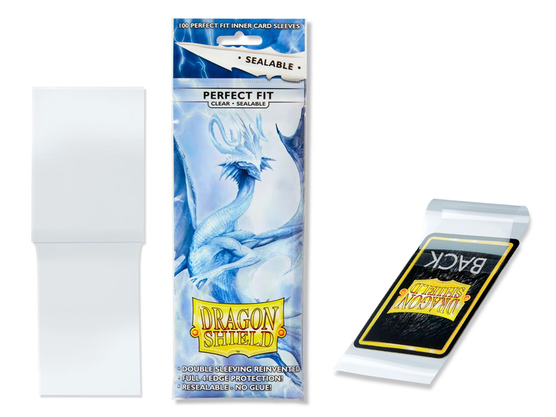 Card Sleeves: Dragon Shield - 100 Perfect Fit Sealable - Standard - Clear