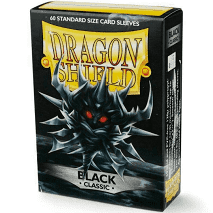 Card Sleeves: Dragon Shield - 60 Box Glossy "Japanese" Black (59mm x 86mm)