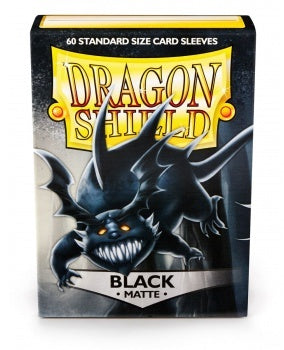 Card Sleeves: Dragon Shield - 60 Matte "Standard" Black (63mm x 88mm)