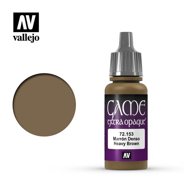Vallejo Game Colour Extra Opaque 72.153 - Heavy Brown 17 ml