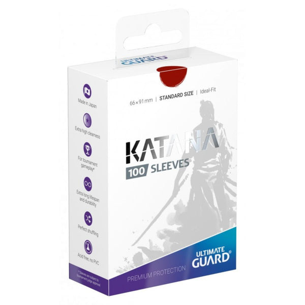 Card Sleeves: Ultimate Guard - Katana Standard Size (66 x 91 mm) Red (100)