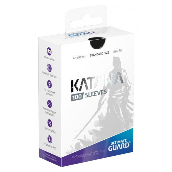 Card Sleeves: Ultimate Guard - Katana Standard Size (66 x 91 mm) Black (100)