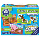 Orchard Toys: Farm 4 in a Box Puzzle