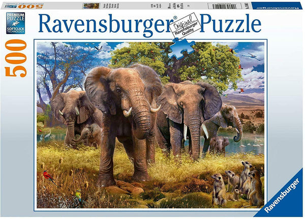 Puzzle: (500 pc) Elephant Family