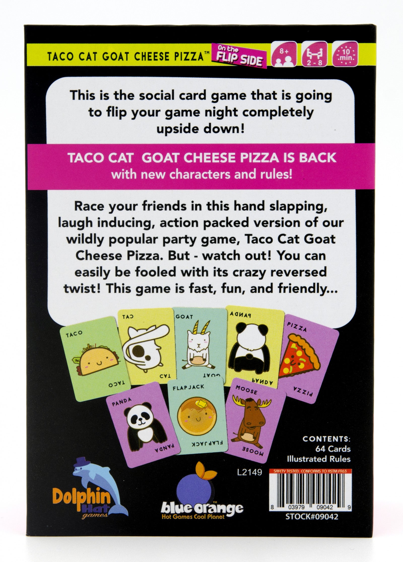 Taco Cat Goat Cheese Pizza: On The Flip Side – Tabletop Games Pty Ltd