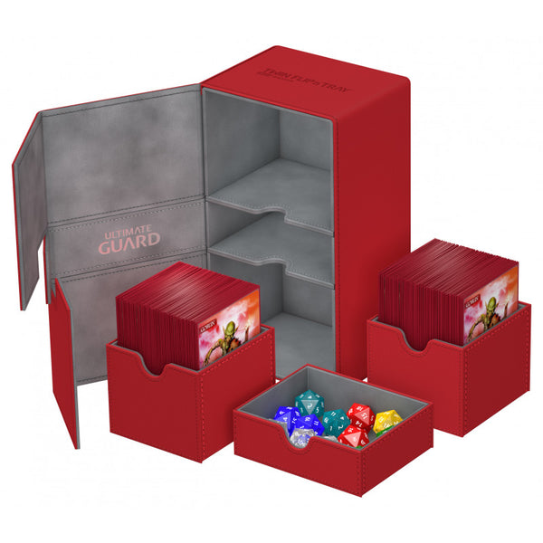 Deck Box: Ultimate Guard - Twin Flip 'n' Tray Deck Case Xenoskin Standard 200+ Red