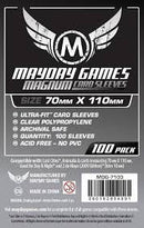 Card Sleeves: Mayday - 100 Premium Grey "Lost Cities" Magnum Ultra Fit (70mm x 110mm)